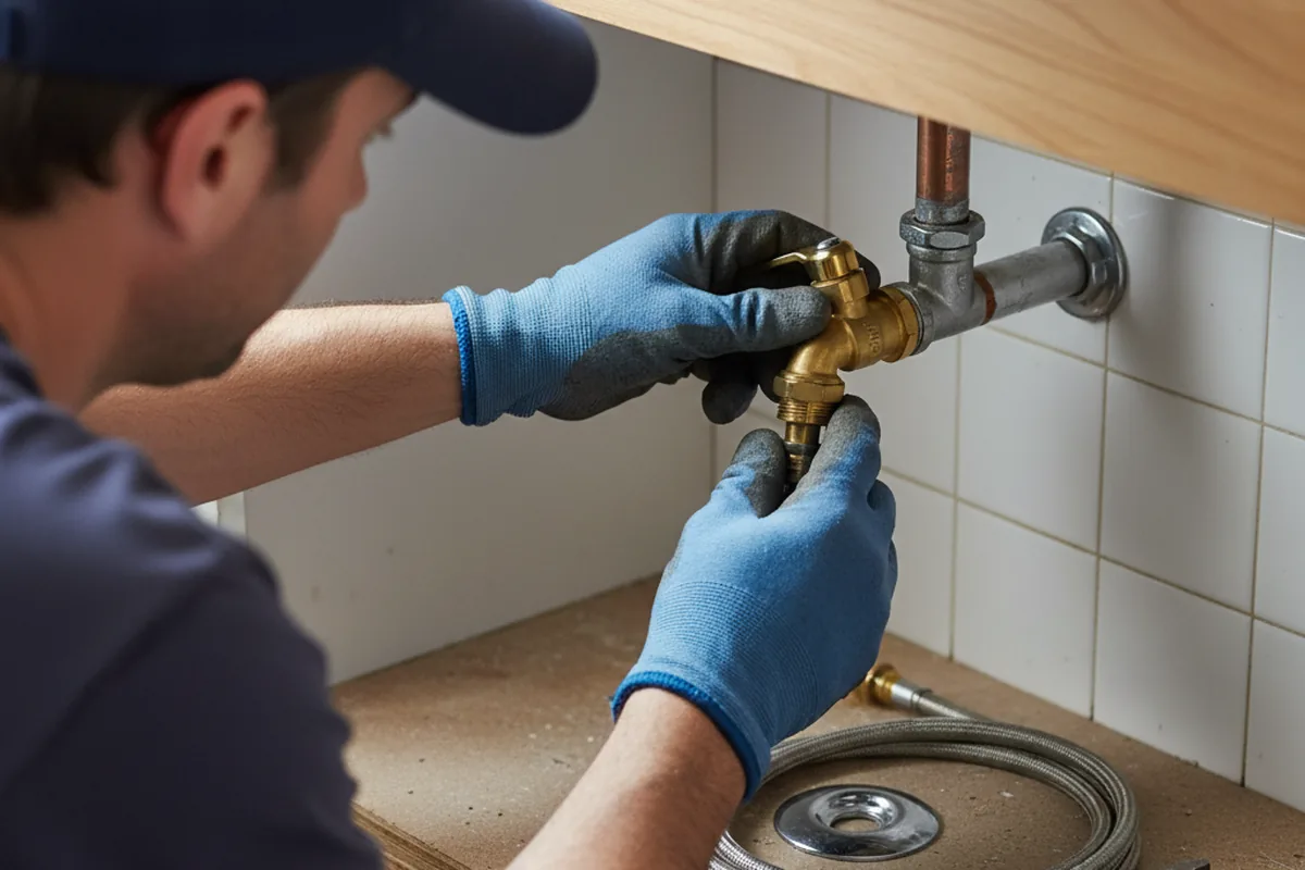 Shutoff valve and fitting work during Emergency Plumbing in North Babylon